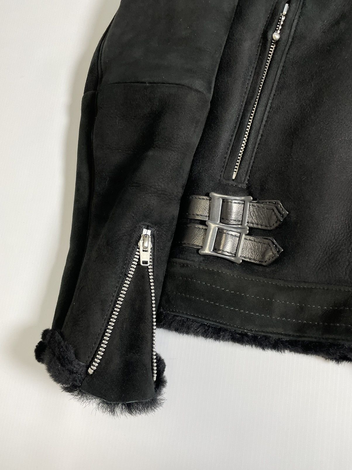 Undercover Black Suede + Shearling Biker Jacket Size US S / EU 44-46 / 1 - 6 Thumbnail
