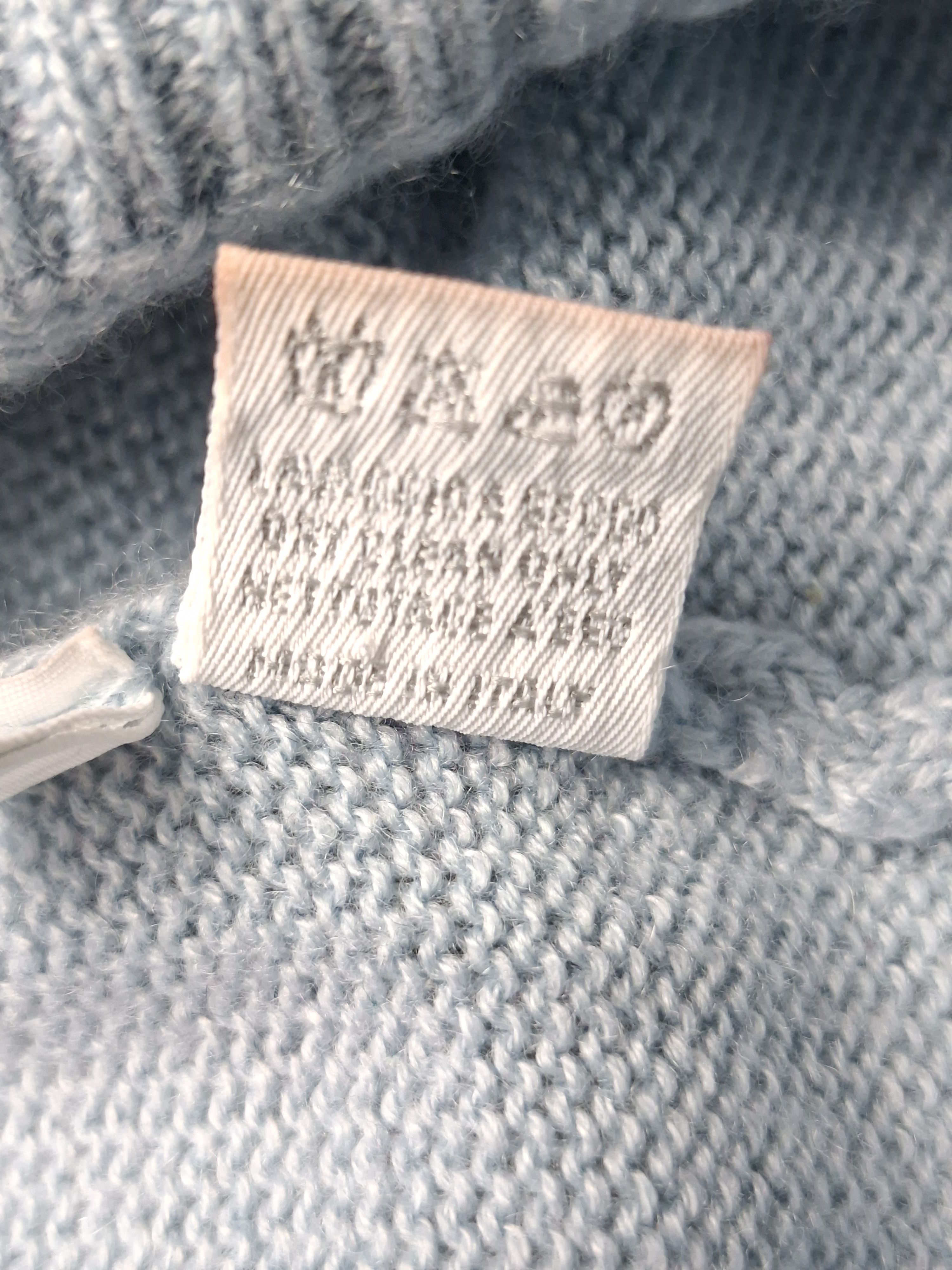 Agnona AGNONA Cashmere Silk Knit Sweater Ice Blue 48 Medium Luxury Size US M / EU 48-50 / 2 - 12 Thumbnail