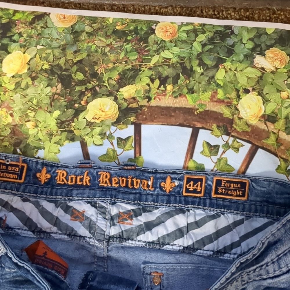 Rock Revival ROCK revival Fergus straight distressed jeans size 44 Size US 44 / EU 60 - 3 Thumbnail
