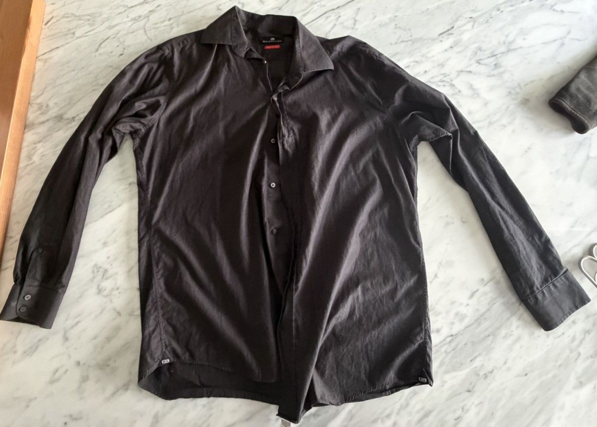 Balenciaga Balenciaga BB Black Button Up Dress Shirt Puro Cotone Size US XL / EU 56 / 4 - 1 Thumbnail