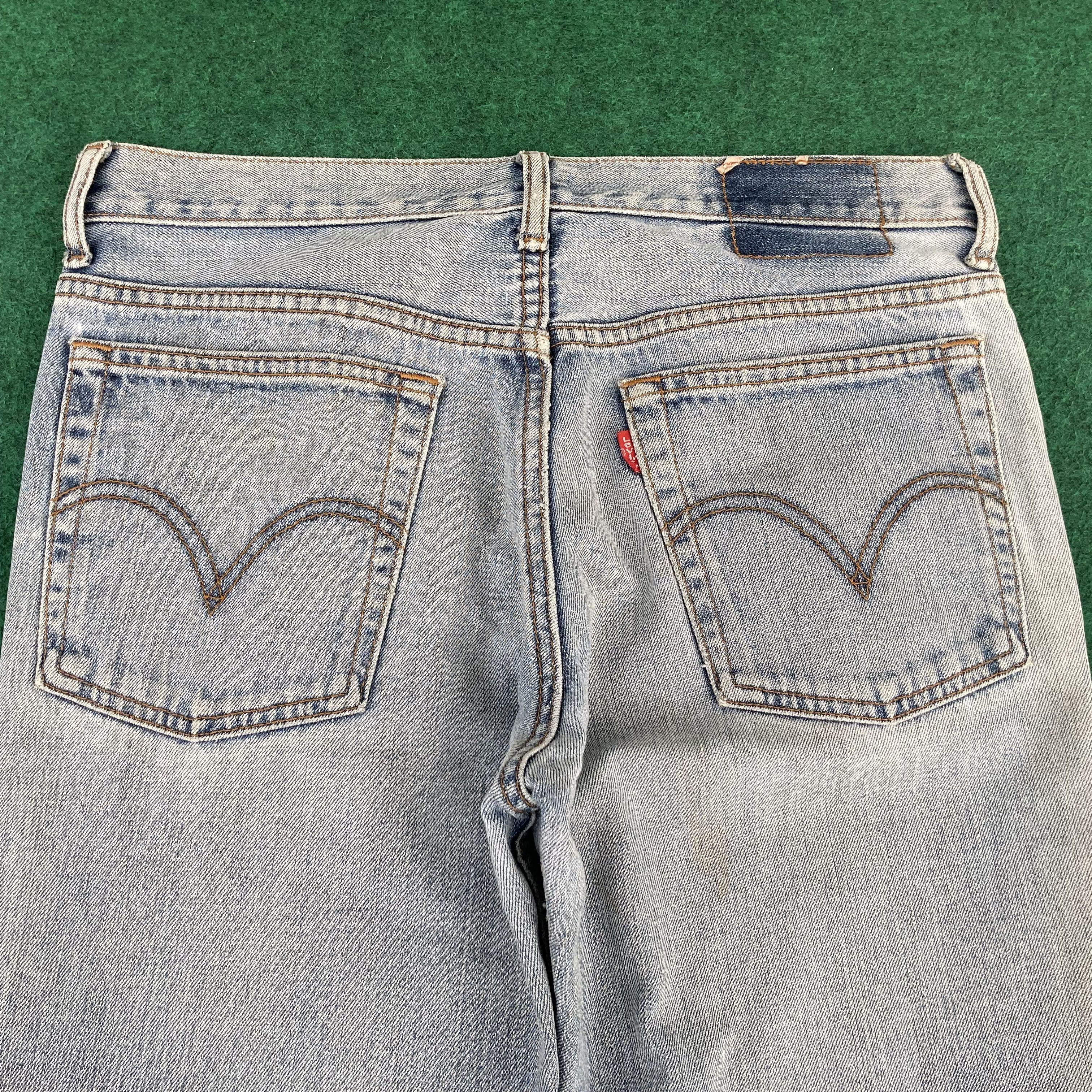 Levi's Vtg Levis 517 Ripped Faded Denim Bootcut Flared Sz 33 Jeans Size US 33 - 10 Thumbnail