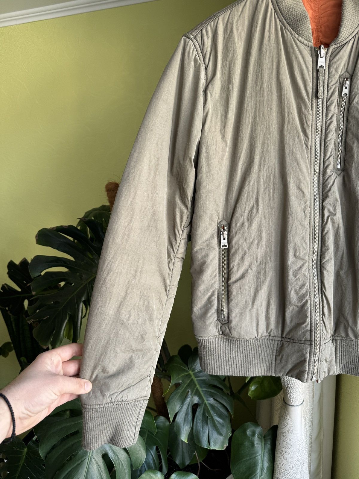 Allsaints AllSaints Nylon Bomber Jacket Khaki Military Avant Garde Size US S / EU 44-46 / 1 - 4 Thumbnail