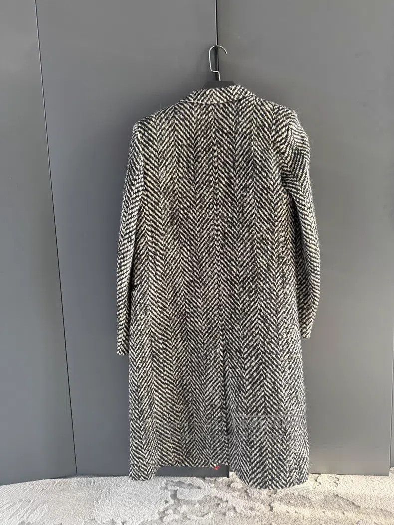 Saint Laurent Paris Saint Laurent Paris Black and white herringbone wool coat Size XS / US 0-2 / IT 36-38 - 4 Thumbnail