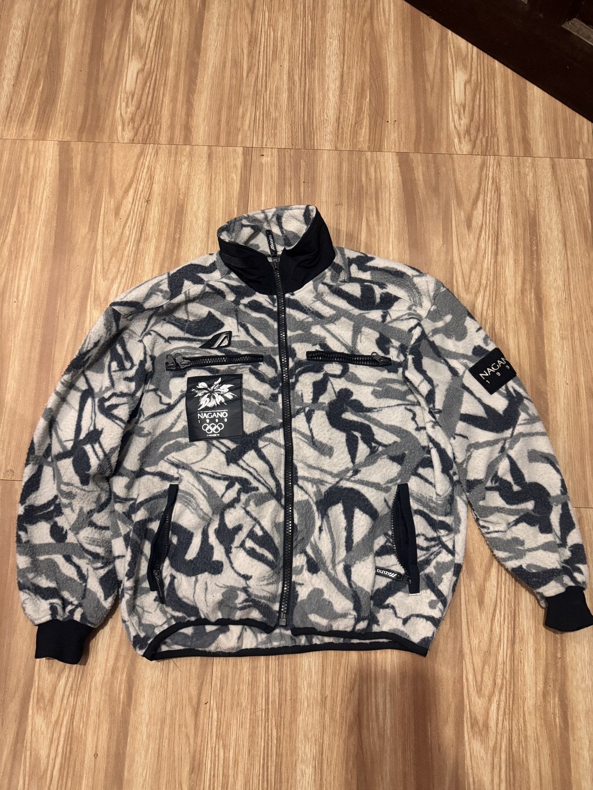 Mizuno 1998 Mizuno Nagano Japan Winter Olympics Fleece Jacket Size US S / EU 44-46 / 1 - 1 Thumbnail