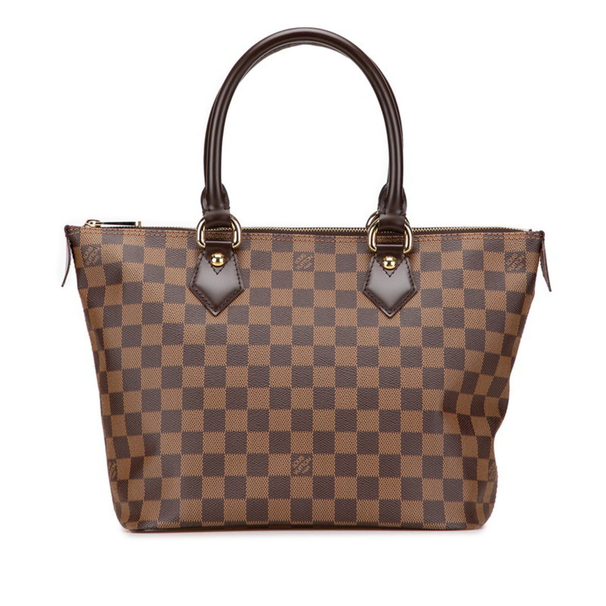 Louis Vuitton Louis Vuitton Damier Saleya PM Handbag Tote Bag N51183 Brown Leather Women's LOUIS VUITTON Size ONE SIZE - 1 Thumbnail