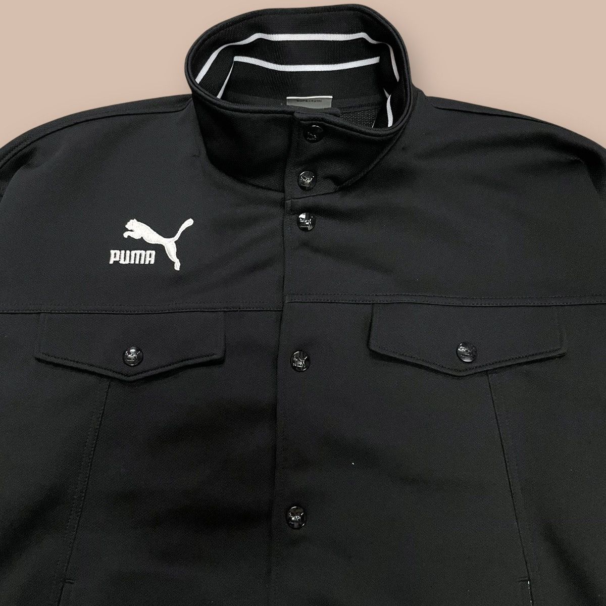 Puma OG 90s-2000s Y2K Puma Black Button Down Jacket Size US M / EU 48-50 / 2 - 6 Thumbnail
