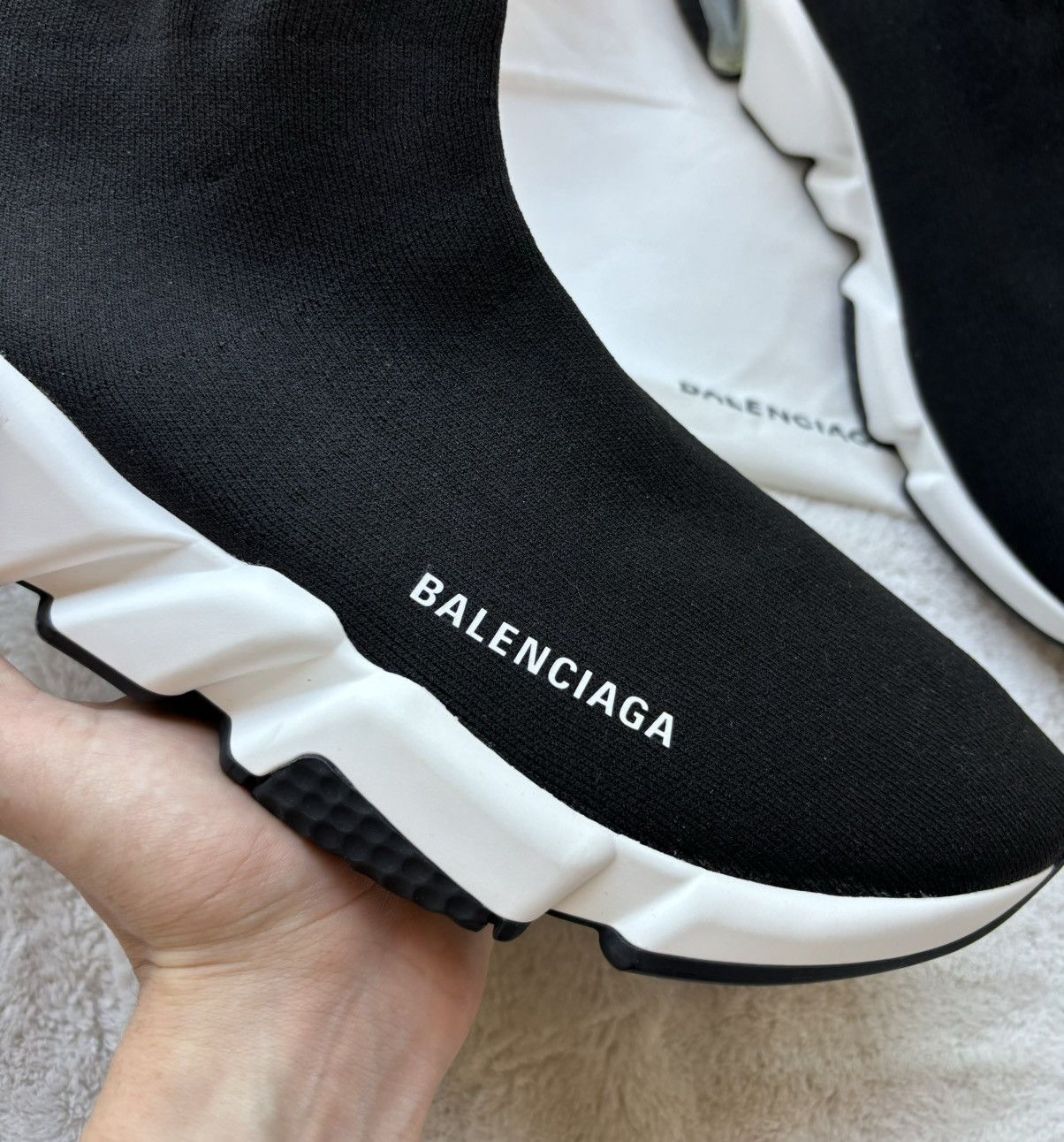 Balenciaga Balenciaga Black/Clear Speed Runners Sneakers Size US 13 / EU 46 - 2 Thumbnail
