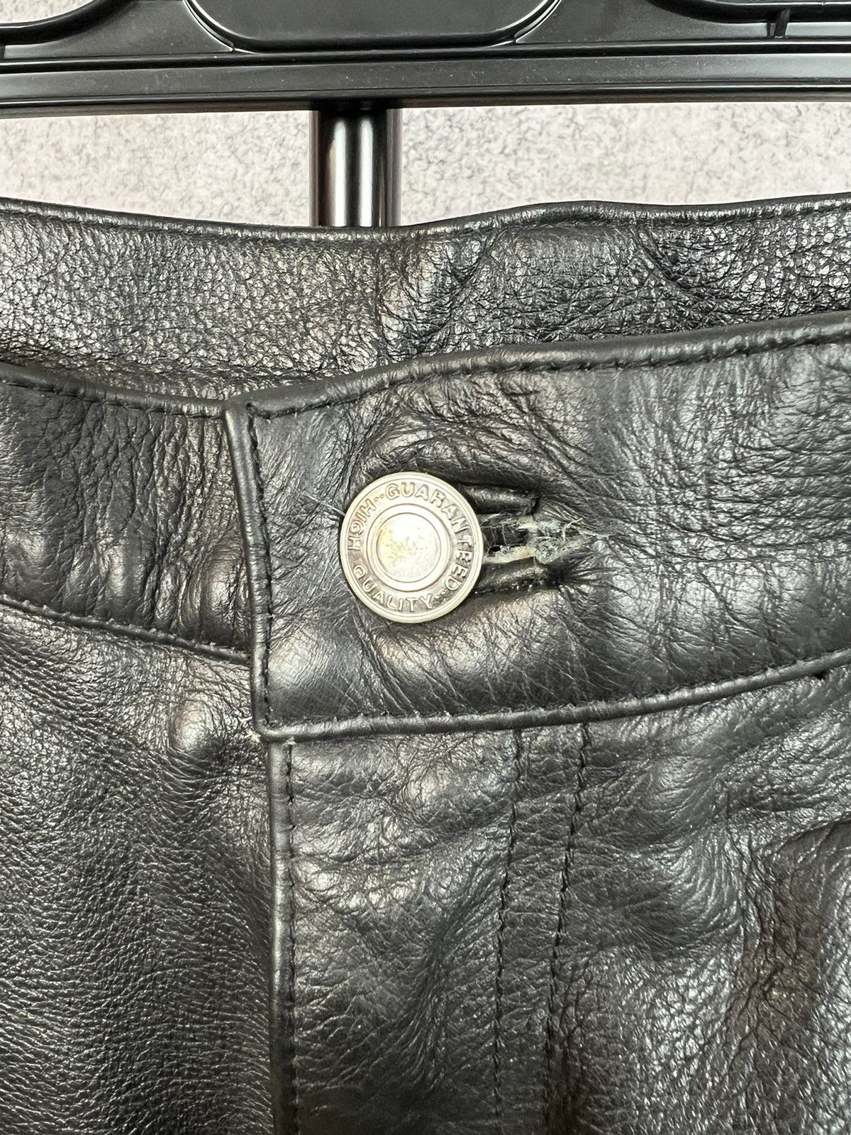 Vintage Real Leather Bikers Pants Motorcycle Y2K