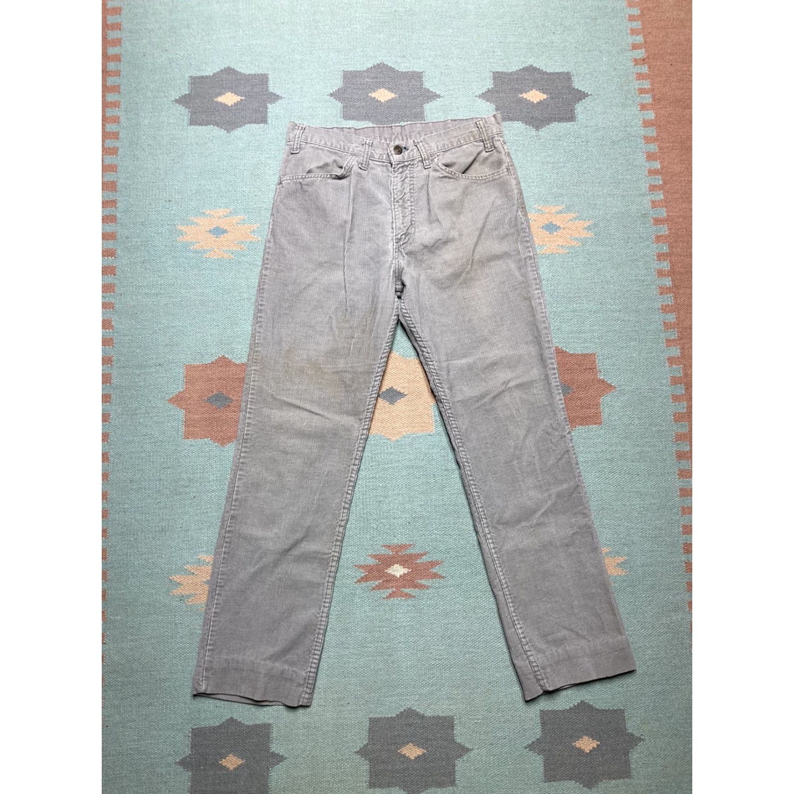 Levi's VINTAGE Levi’s 519 Corduroy Pants Straight 32x29 Gray Made in USA Mens Size US 32 / EU 48 - 6 Thumbnail