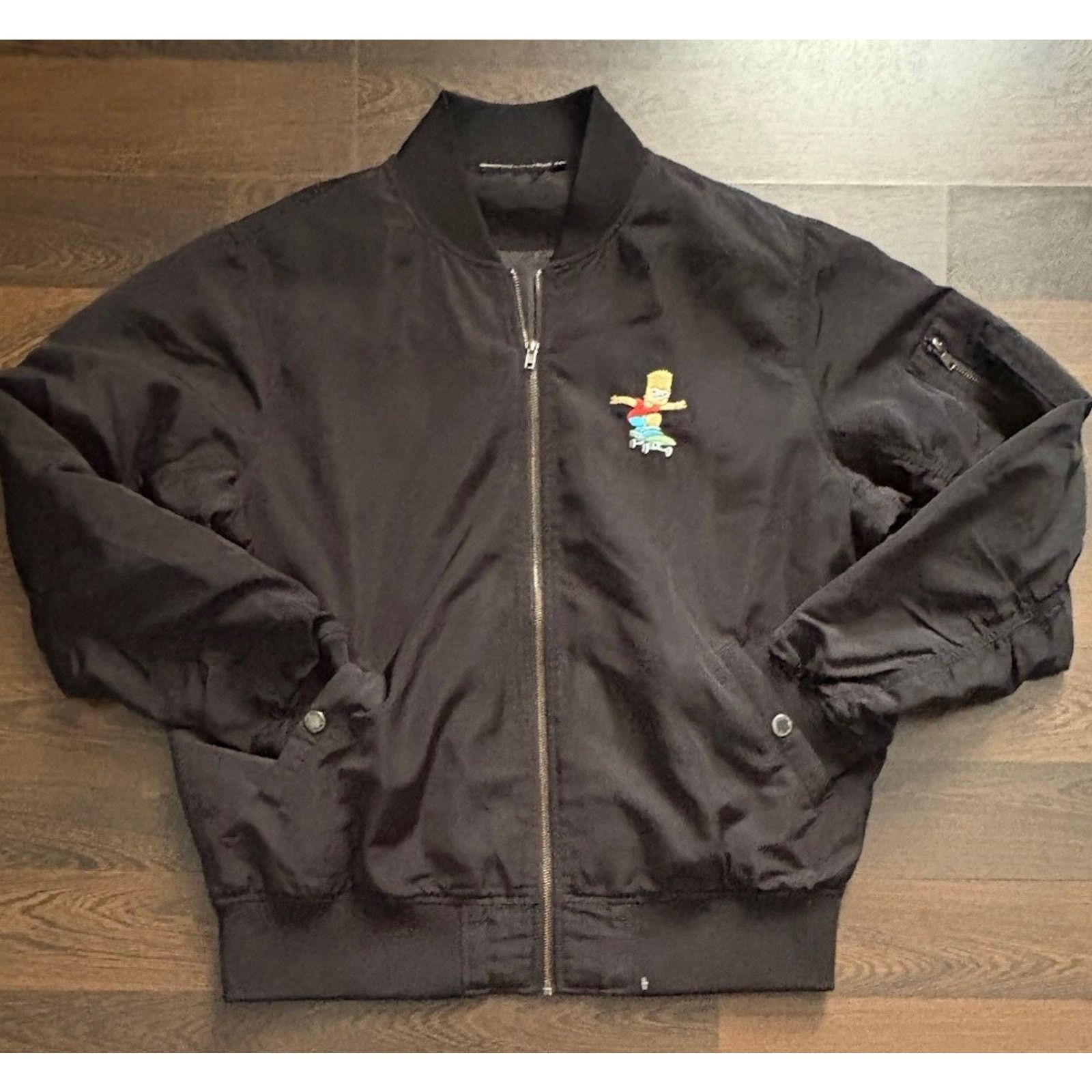 The Simpsons RARE The Simpsons Bart Black Bomber Jacket Men’s 2XL Size US XXL / EU 58 / 5 - 2 Thumbnail