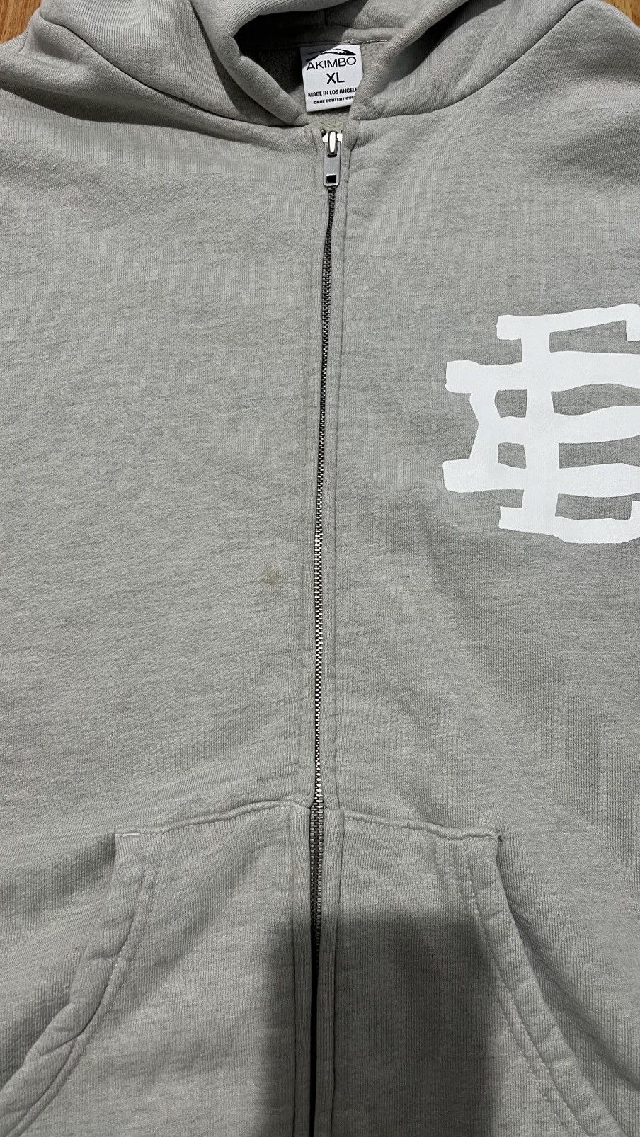 Akimbo Club × Eric Emanuel Akimbo Club x Eric Emanuel Zip-Up Grey Hoodie Sweatshirt XL Size US XL / EU 56 / 4 - 4 Thumbnail