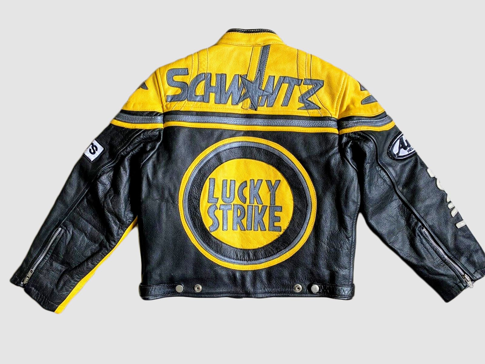 Genuine Leather 🔥 🔥 Lucky strike Racing Leather Jacket Streetwear Size US XS / EU 42 / 0 - 5 Thumbnail