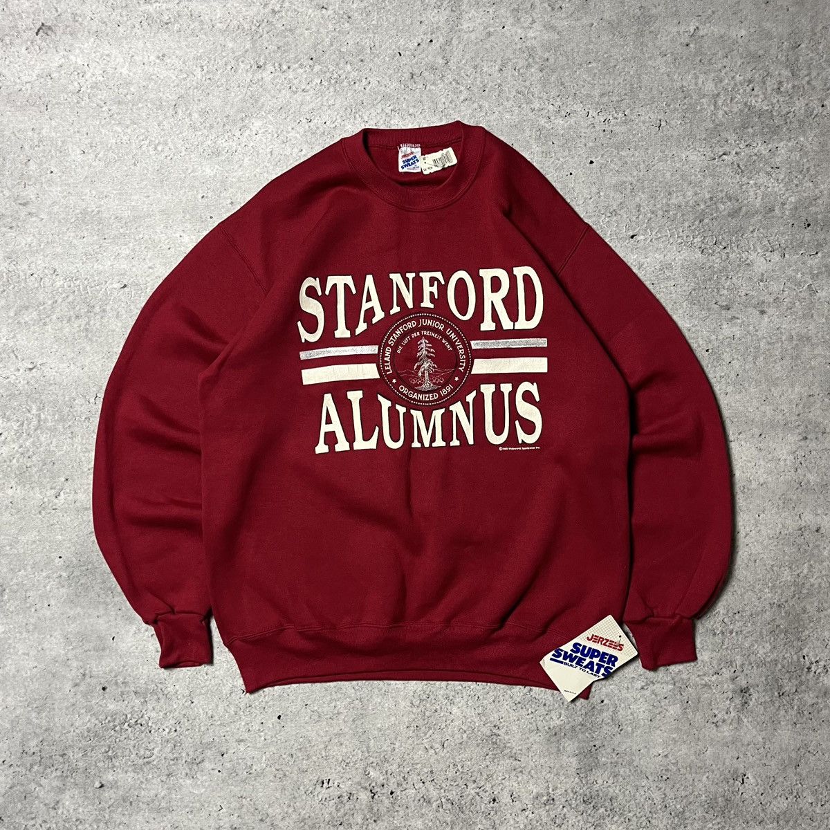 Jerzees RARE BRAND NEW Stanford Jerzees swetshirt 89’ boxy vintage Size US XL / EU 56 / 4 - 1 Thumbnail