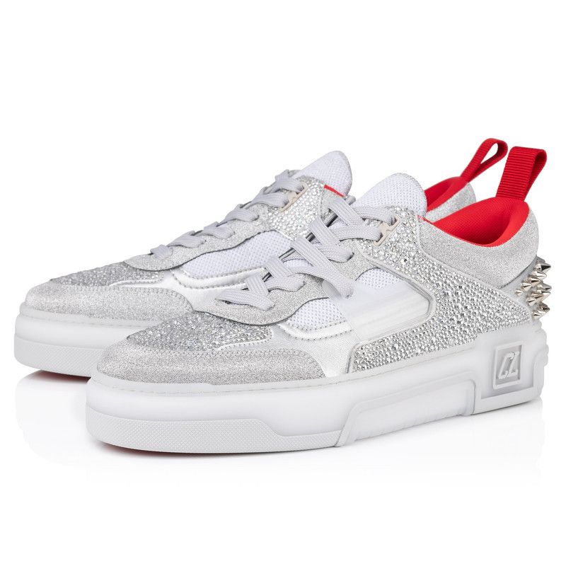 Christian Louboutin os11x0526 Astroloubi Strass Sneakers in Silver Size US 12 / EU 45 - 2 Thumbnail