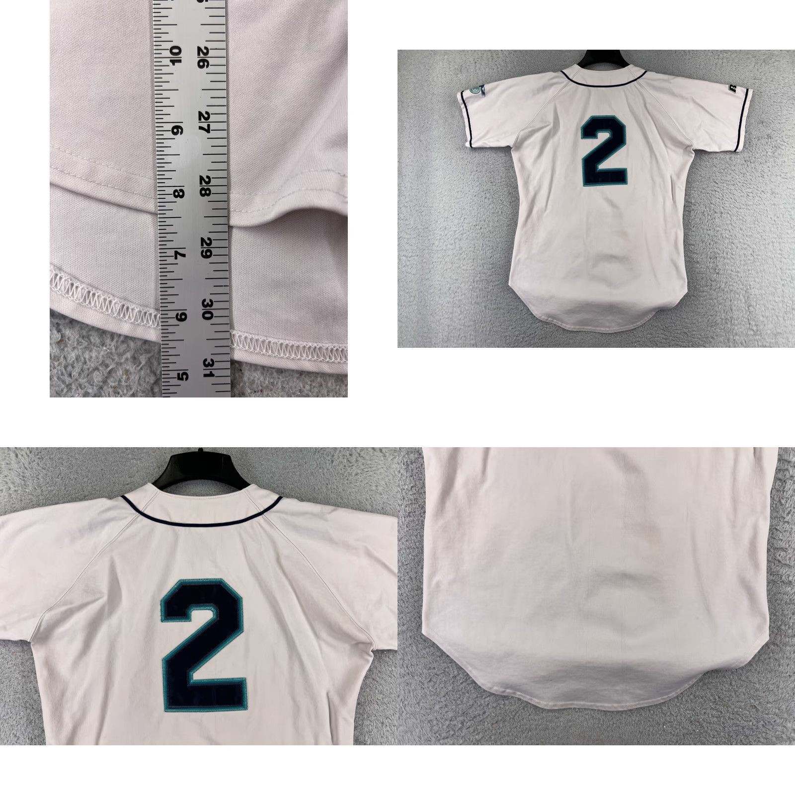 Vintage VINTAGE Rawlings Juan Diego Jersey Adult Medium White Nylon Button-Up 2 | 90s Hip Hop Music Logo Embroidered Casual Mens Size US M / EU 48-50 / 2 - 9 Thumbnail