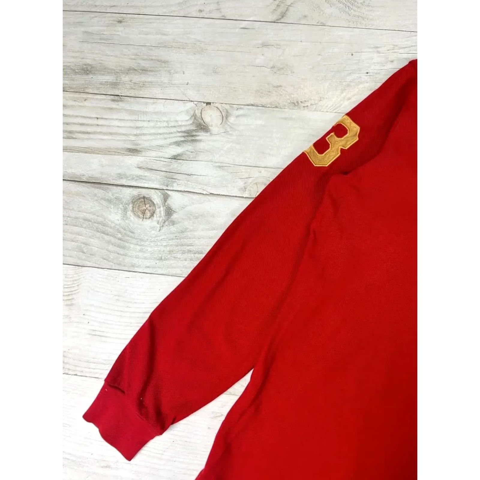 Polo Ralph Lauren VINTAGE Polo Ralph Lauren Big Pony Polo Shirt Long Sleeve Men Sz S RED Size US S / EU 44-46 / 1 - 7 Thumbnail
