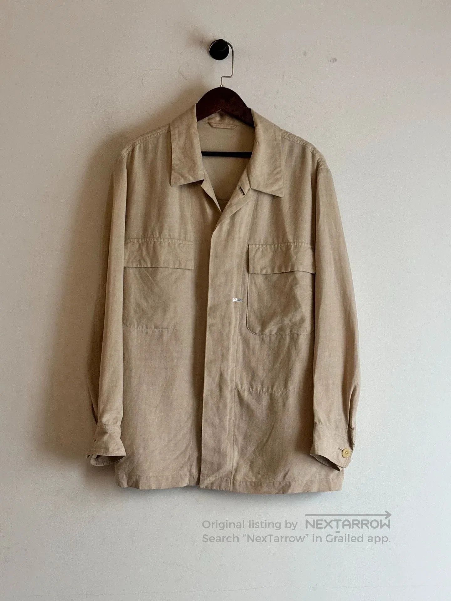 Yohji Yamamoto Beige Long Sleeve Button. Size US M / EU 48-50 / 2 - 2 Thumbnail