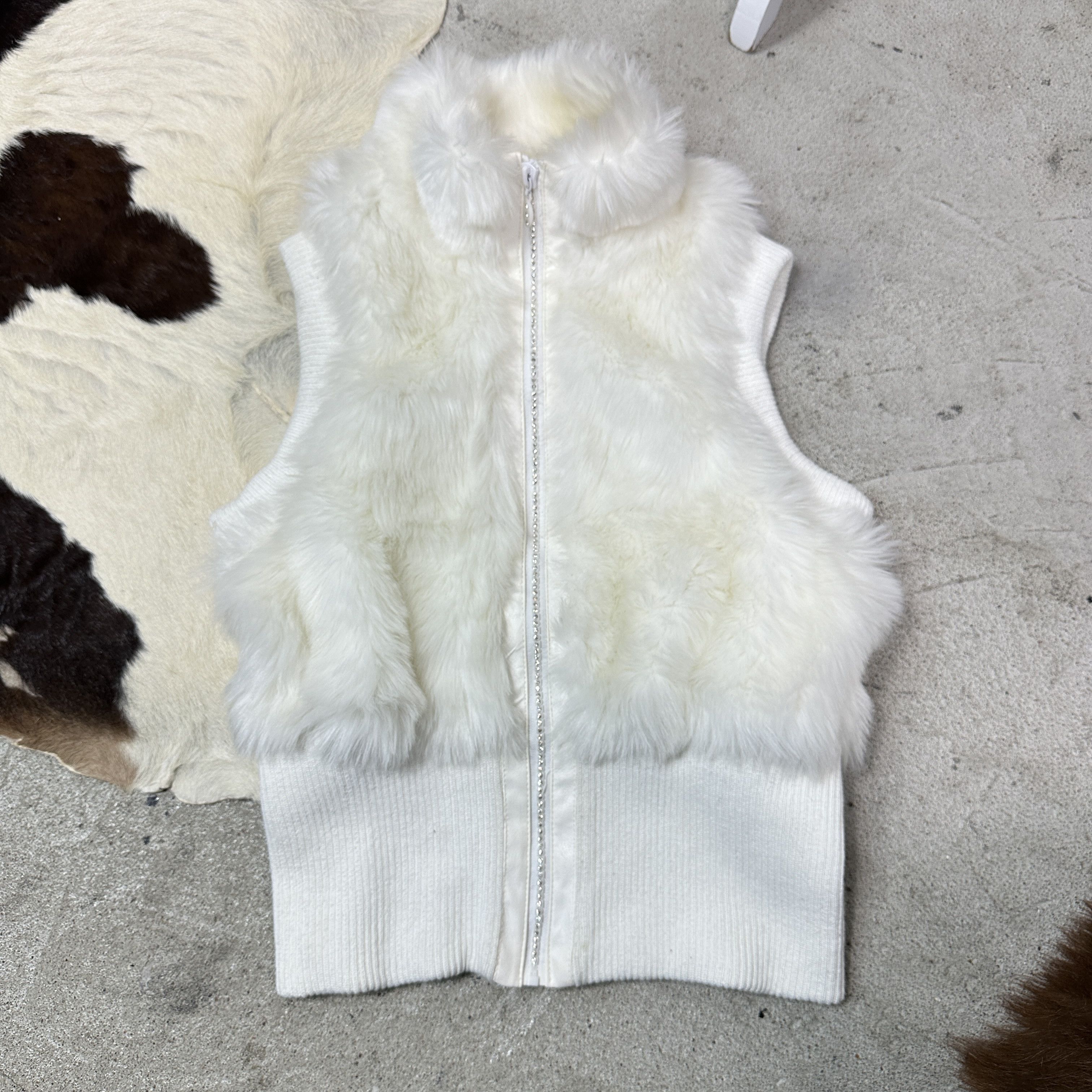 Vintage Vintage Avant Garde Outwear Faux Fur Fitted Vest Y2K Size S / US 4 / IT 40 - 2 Thumbnail