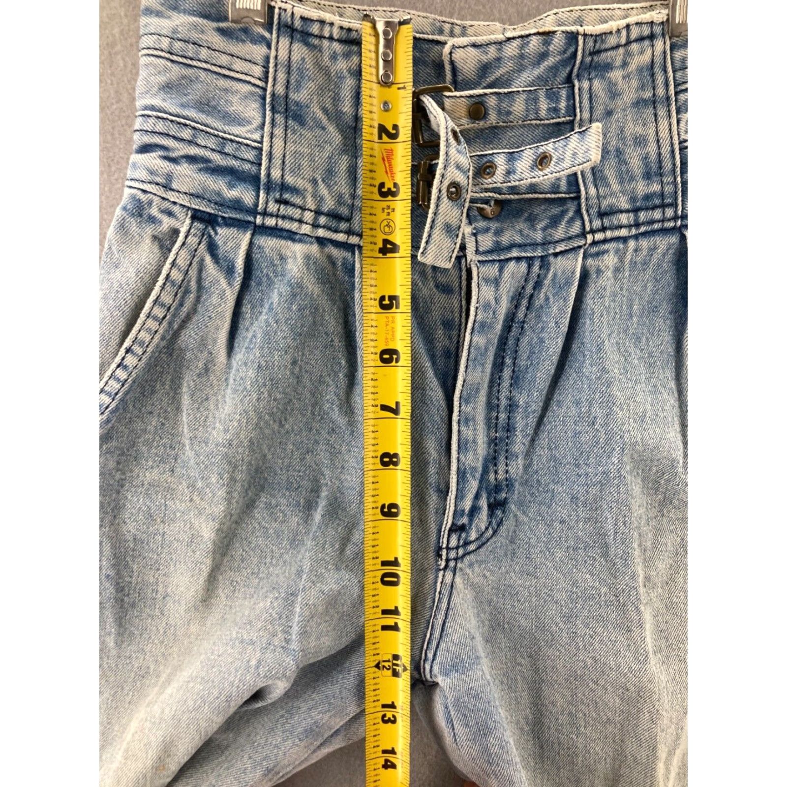 Vintage VINTAGE Gitano Jeans Womens 5/6 Blue High Rise Tapered Jogger Denim Size 27" / US 4 / IT 40 - 4 Thumbnail