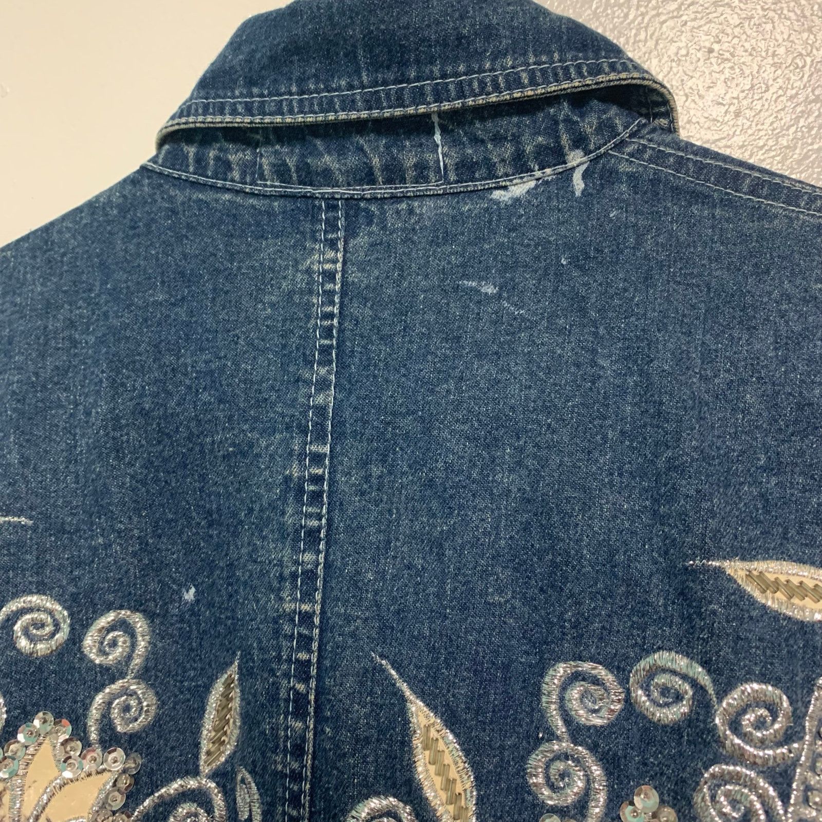 Vintage Nat-Lyn Collection Vintage Denim Sequin Western Duster M Size M / US 6-8 / IT 42-44 - 10 Thumbnail