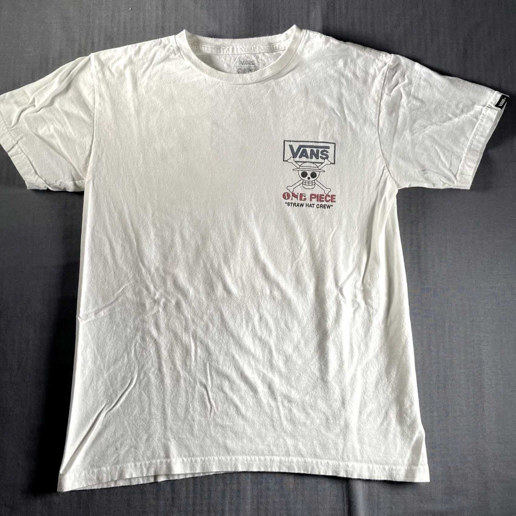 Vans Vans x One Piece Shirt Mens Small Graphic Tee Monkey D. Luffy White Canvas Cotton Regular Short Sleeve T-Shirt Manga Beach Skater Summer Theme Size US S / EU 44-46 / 1 - 4 Thumbnail