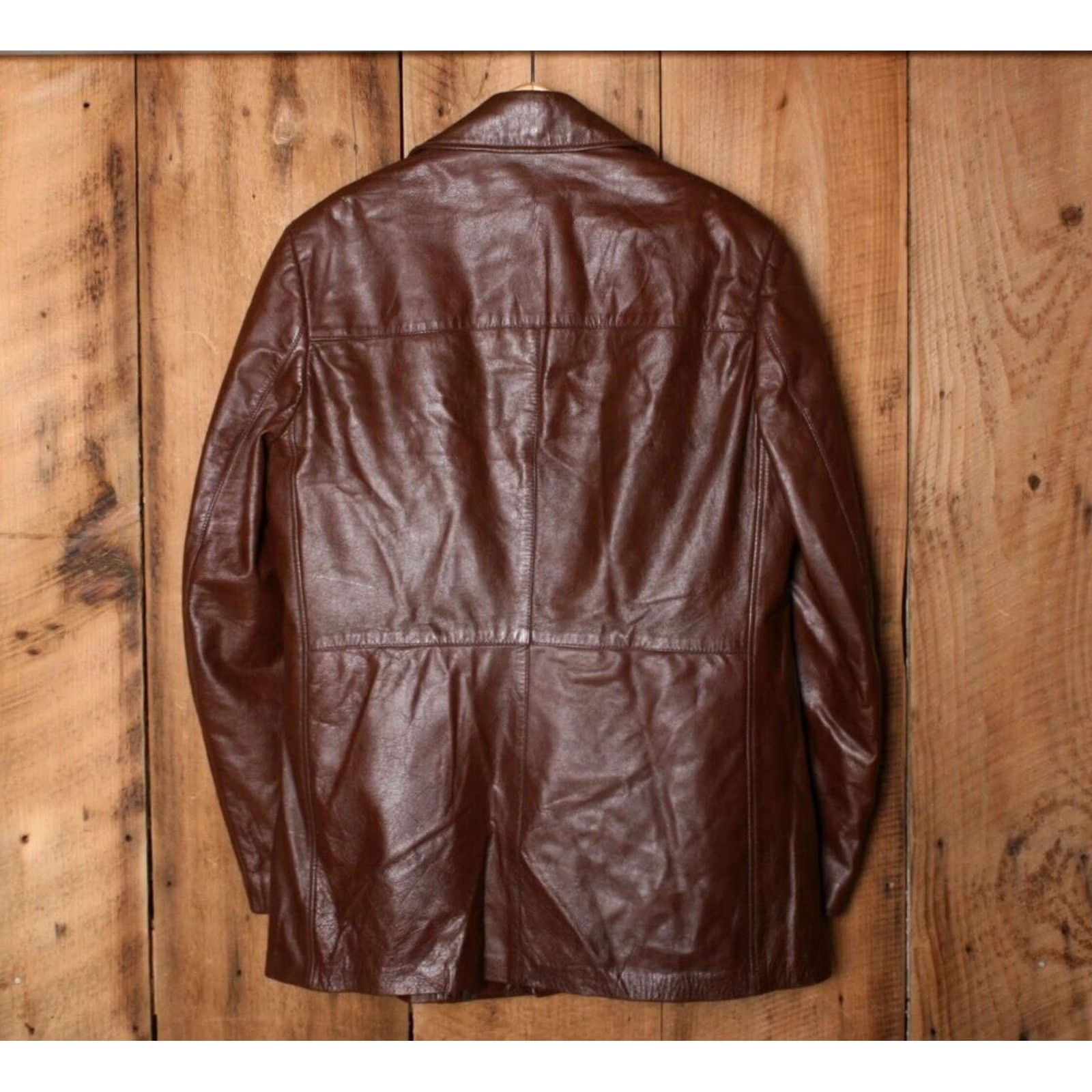 London Fog VINTAGE London Fog Car Coat Leather Brown 42 Men's Sz. 42 Zip-Out Faux Fur Liner Coat Brown Leather Car Coat Mens 42 Vintage London Fog Size US XS / EU 42 / 0 - 6 Thumbnail