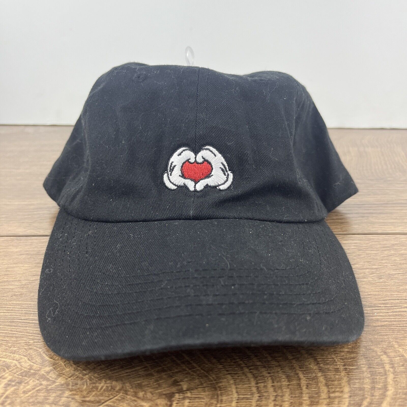 Other Mickey Mouse Hat Heart Love Black Hat Adjustable Adult Size Size ONE SIZE - 3 Thumbnail