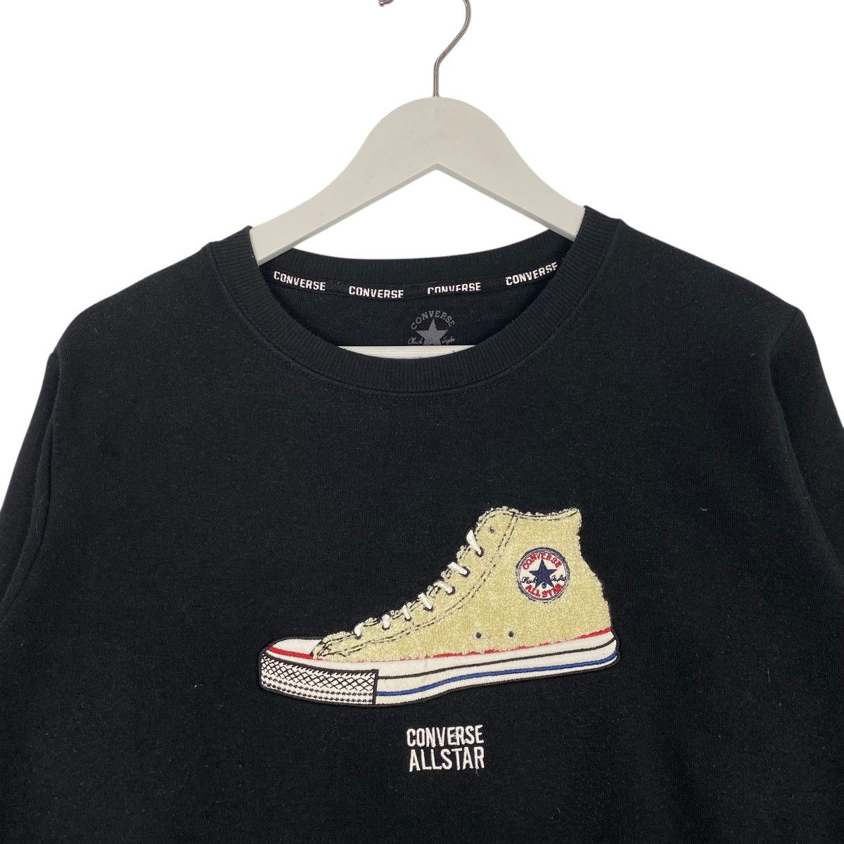 Vintage Vintage Converse Sweatshirt Crewneck Black Big Logo Size L Size US L / EU 52-54 / 3 - 4 Thumbnail