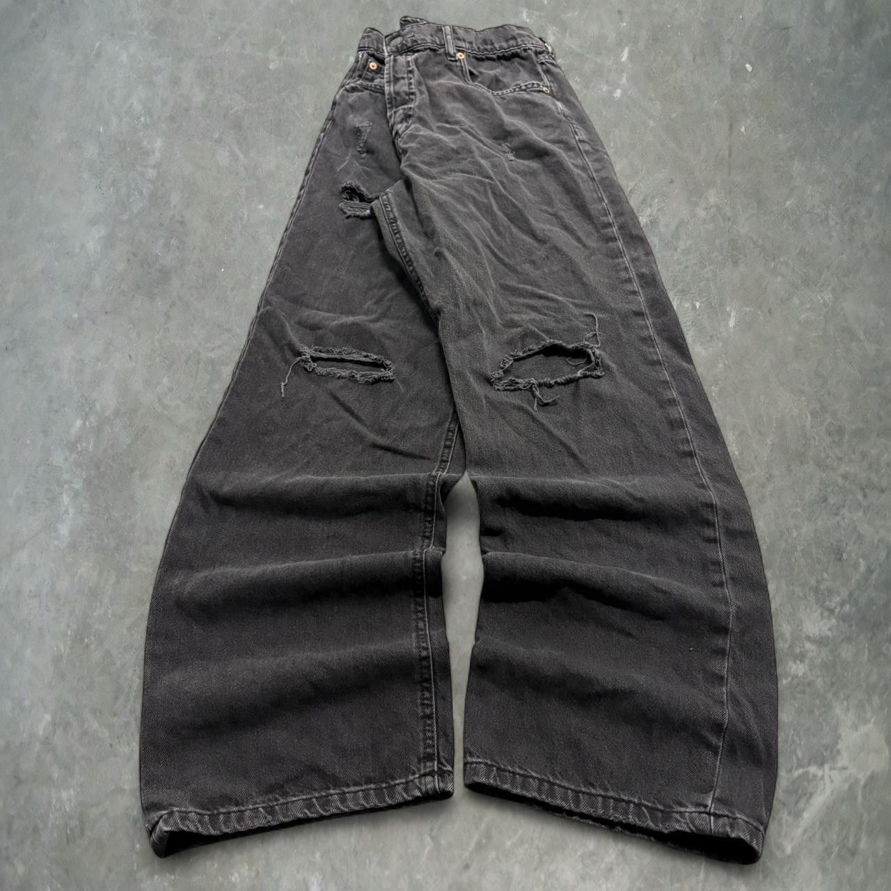 Aeropostale Crazy Vintage Y2K/2000s Aeropostale 90’s Baggy Grunge Black Denim Jeans! Size US 32 / EU 48 - 1 Thumbnail