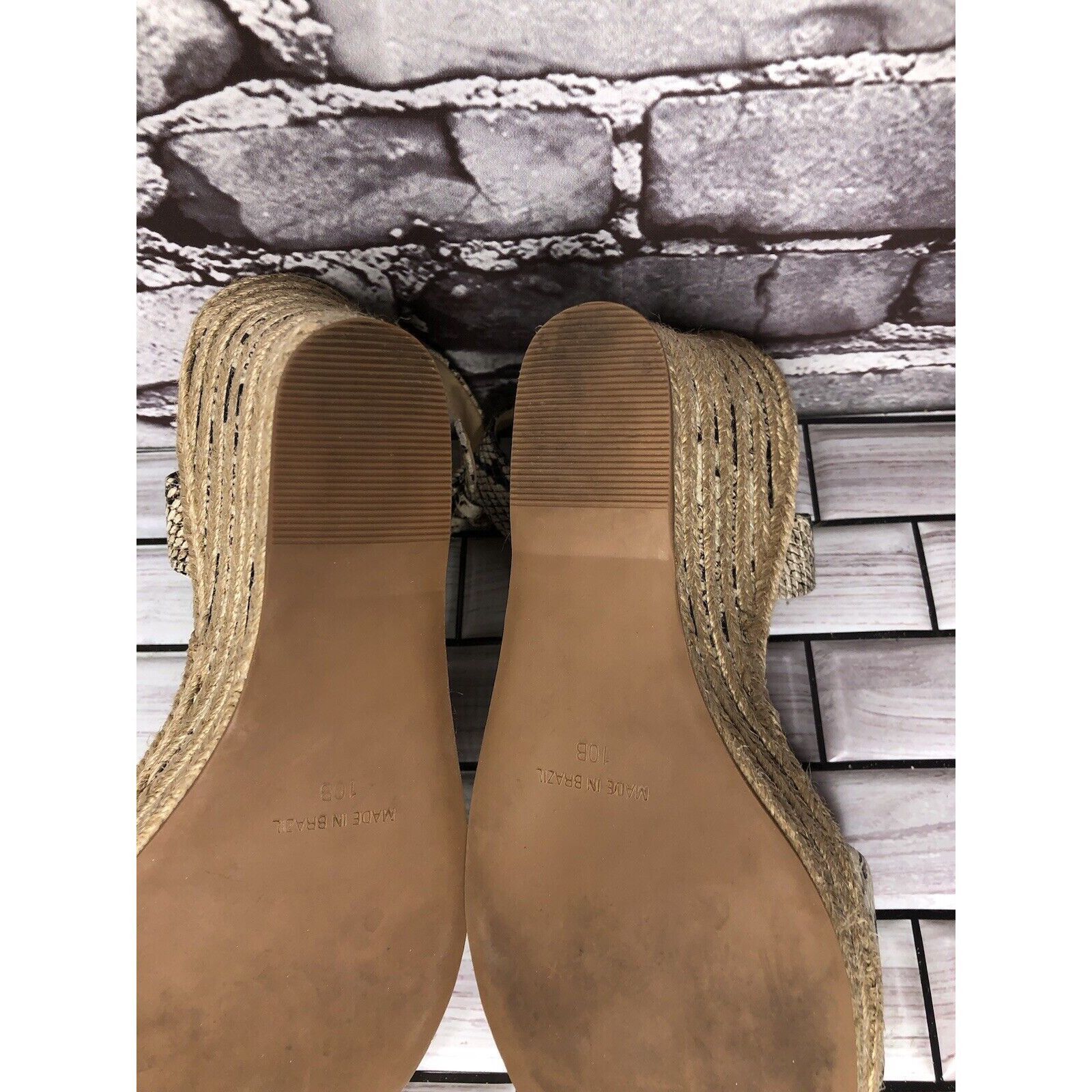 Vince Camuto Vince Camuto Marybell Ivory Leather Snake Wedge Espadrilles Size US 10.5 / IT 40.5 - 8 Thumbnail