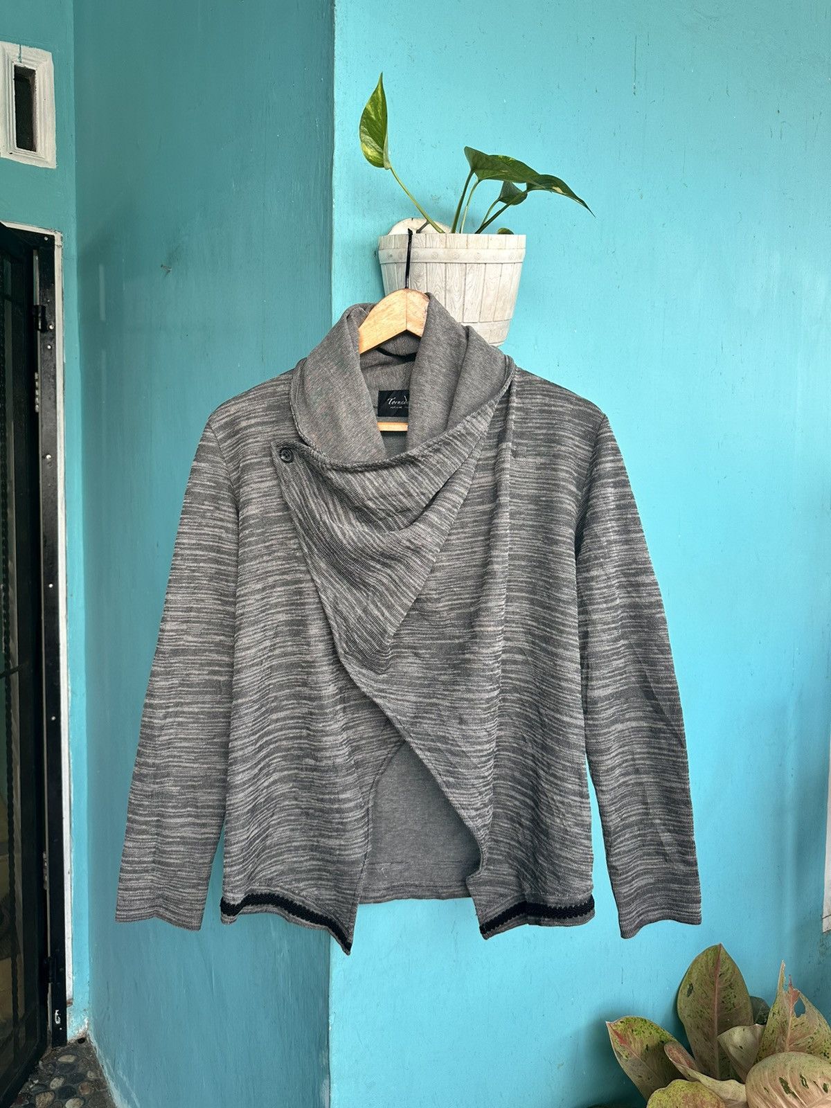 image of Avant Garde x Tornado Mart Japan Tornado Mart Cardigan in Grey, Women's (Size Medium)
