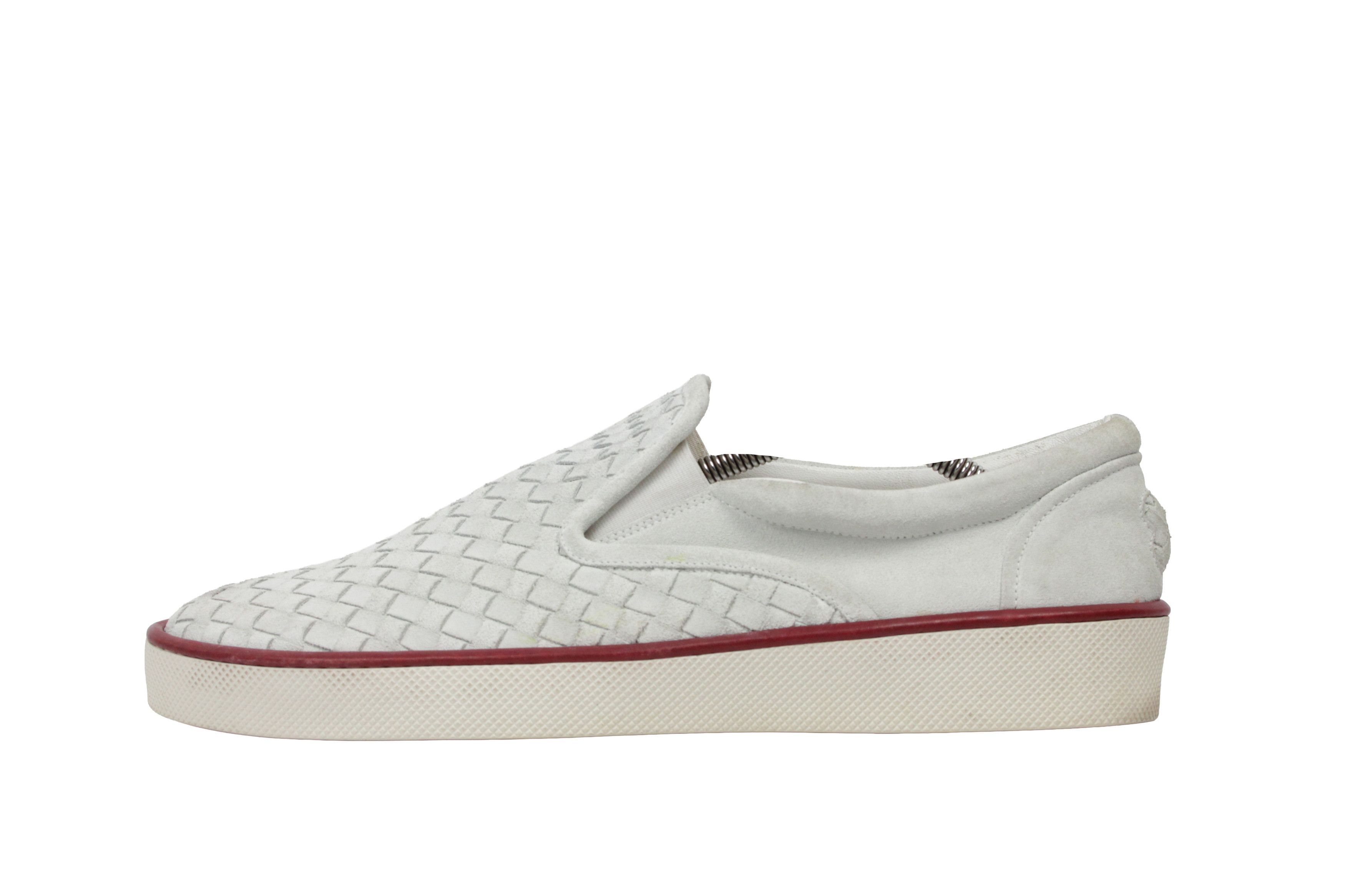 Bottega Veneta Intrecciato Woven Suede Slip Ons Size US 12 / EU 45 - 2 Thumbnail