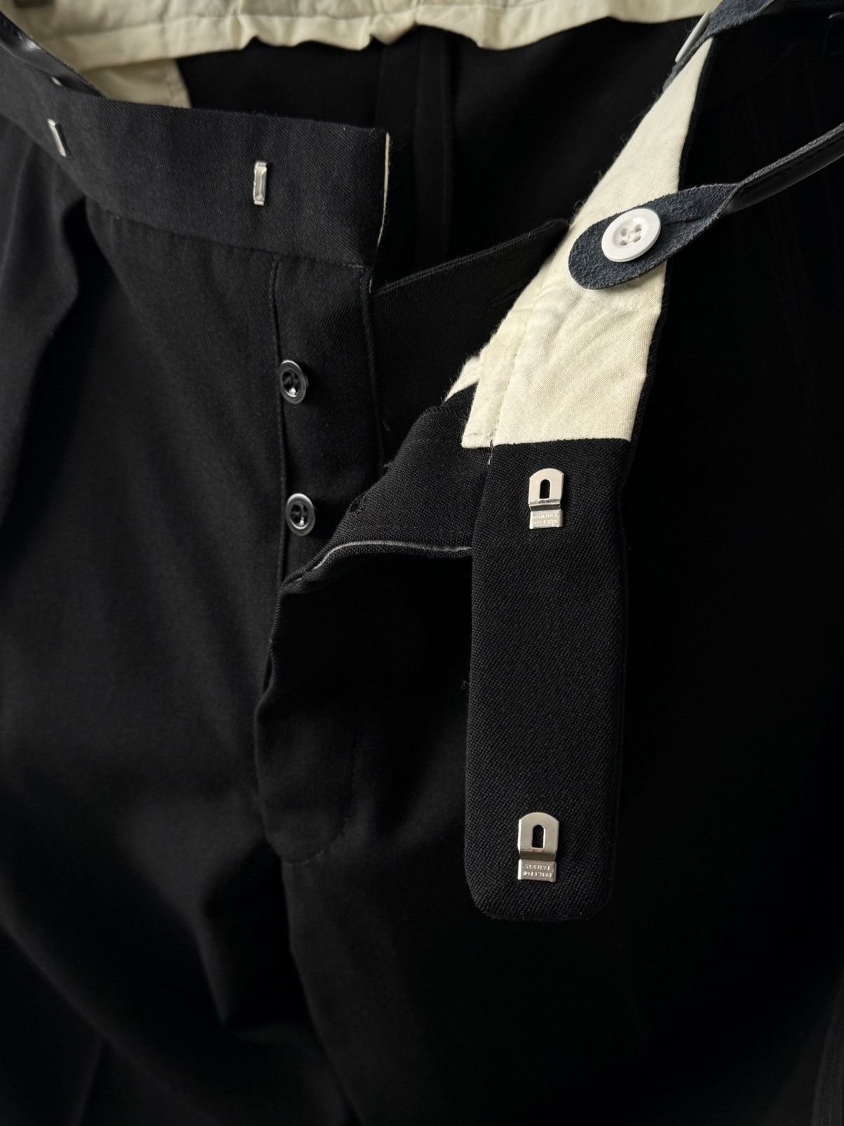 Vintage Vintage 1960s British Tuxedo Suspenders Wool Trousers Size US 36 / EU 52 - 4 Thumbnail