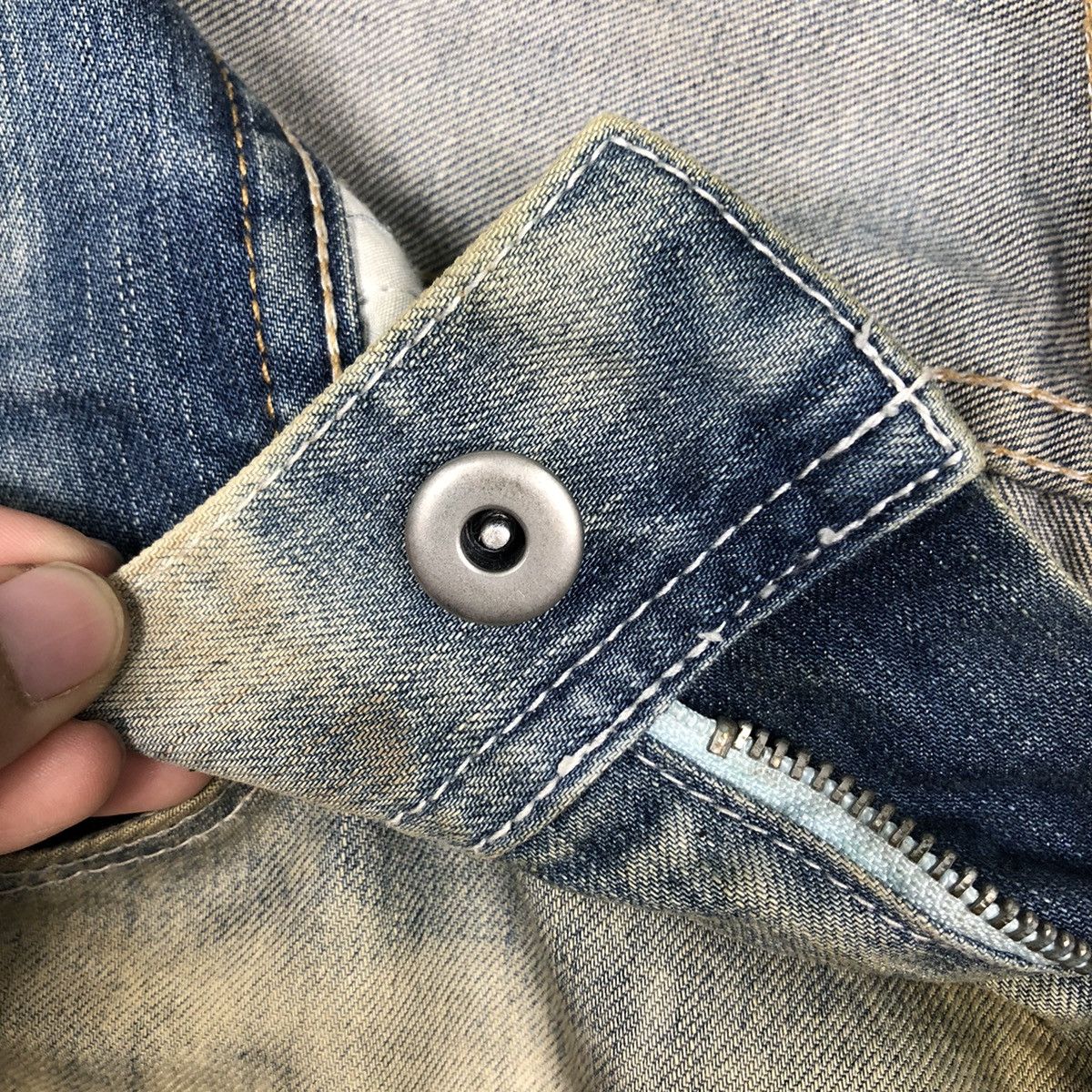 Japanese Brand Vintage Skinny Denim Jeans Glad News Acid Wash Issey Miyake Size US 34 / EU 50 - 19 Thumbnail