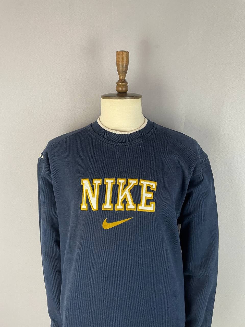Nike Nike Sweatshirt Crewneck Navy Vintage 1990s Size US L / EU 52-54 / 3 - 2 Thumbnail
