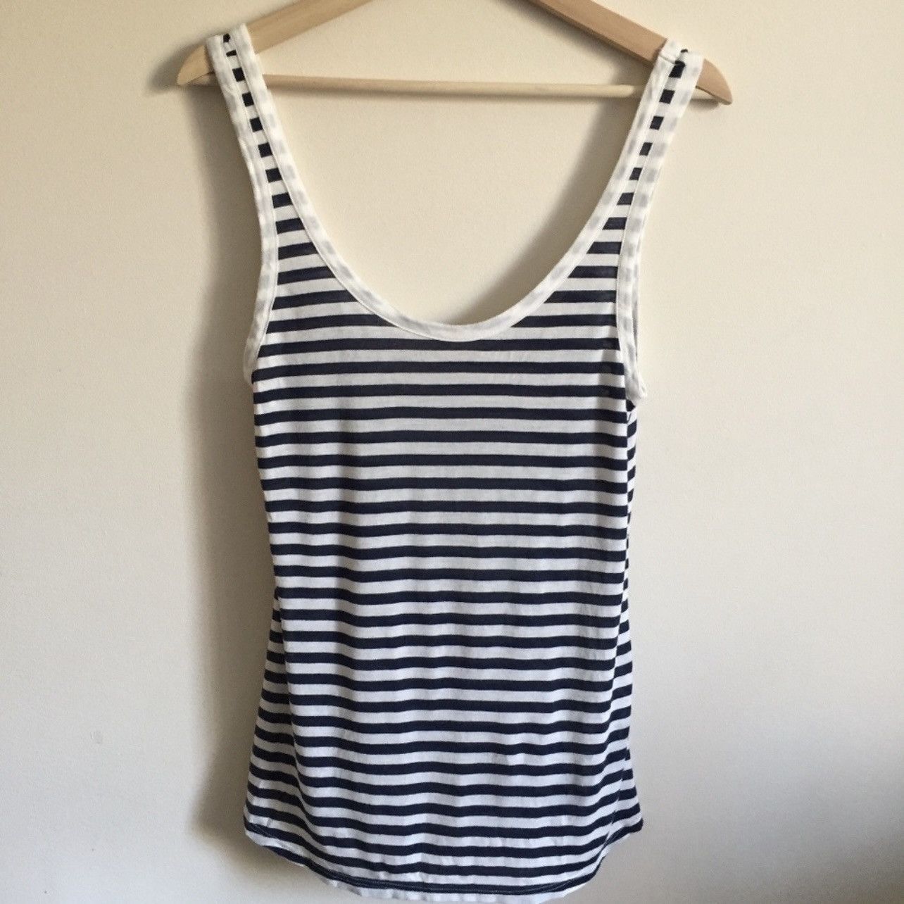 AG Adriano Goldschmied AG ADRIANO GOLDSCHMIED Black White Striped Tank Top Size M / US 6-8 / IT 42-44 - 2 Thumbnail