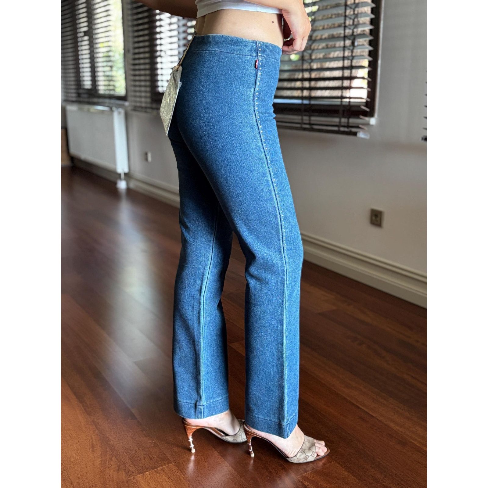 Japanese Brand × Levi's × Levi's Vintage Clothing Levi's W28 Jeans Rhinestone Side Rare Archive Deadstock Y2K Size US 28 / EU 44 - 2 Thumbnail