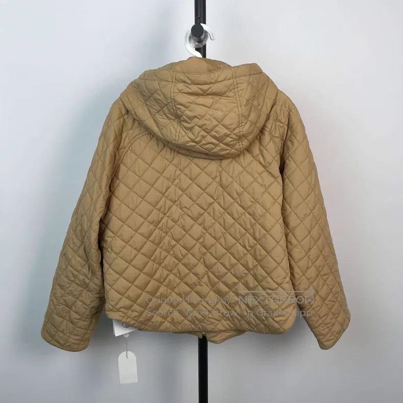 Hermes Hermes Quilted Hooded Jacket, Khaki Size XS / US 0-2 / IT 36-38 - 2 Thumbnail