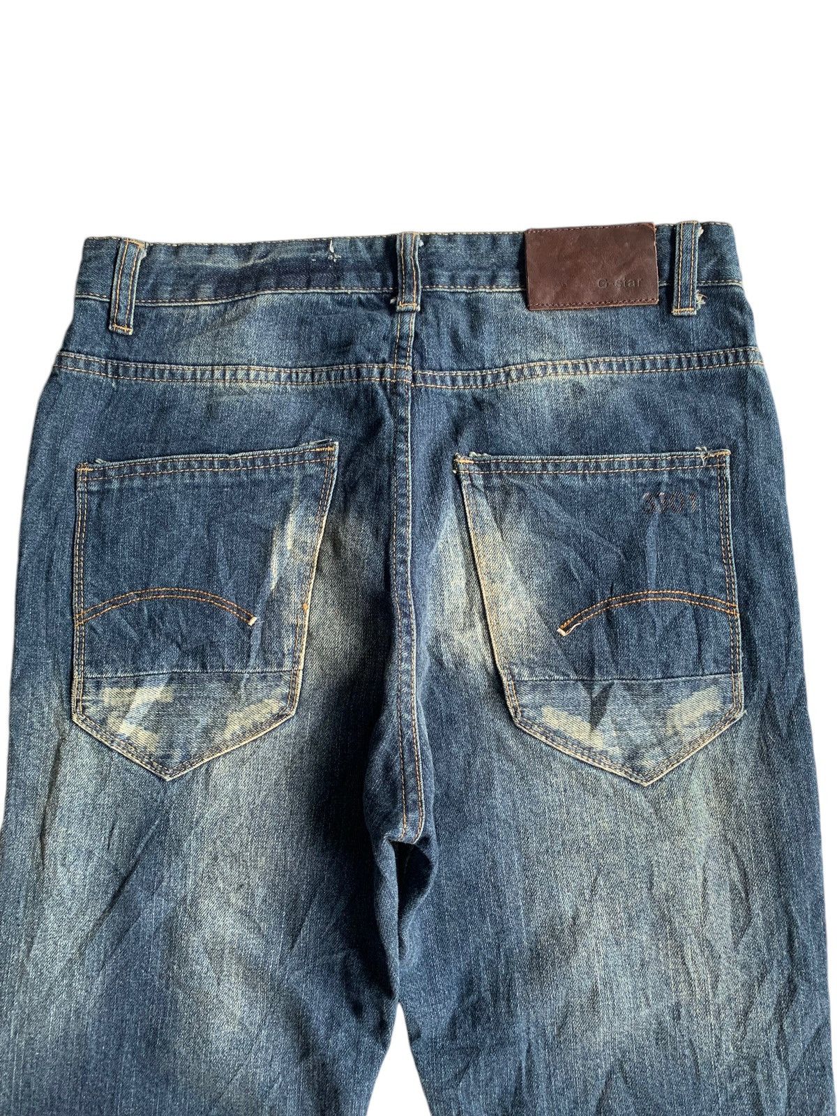 G-Star × Jean G-STAR RAW 3301 RARE DESIGN DISTRESSED DENIM Size US 33 - 18 Thumbnail