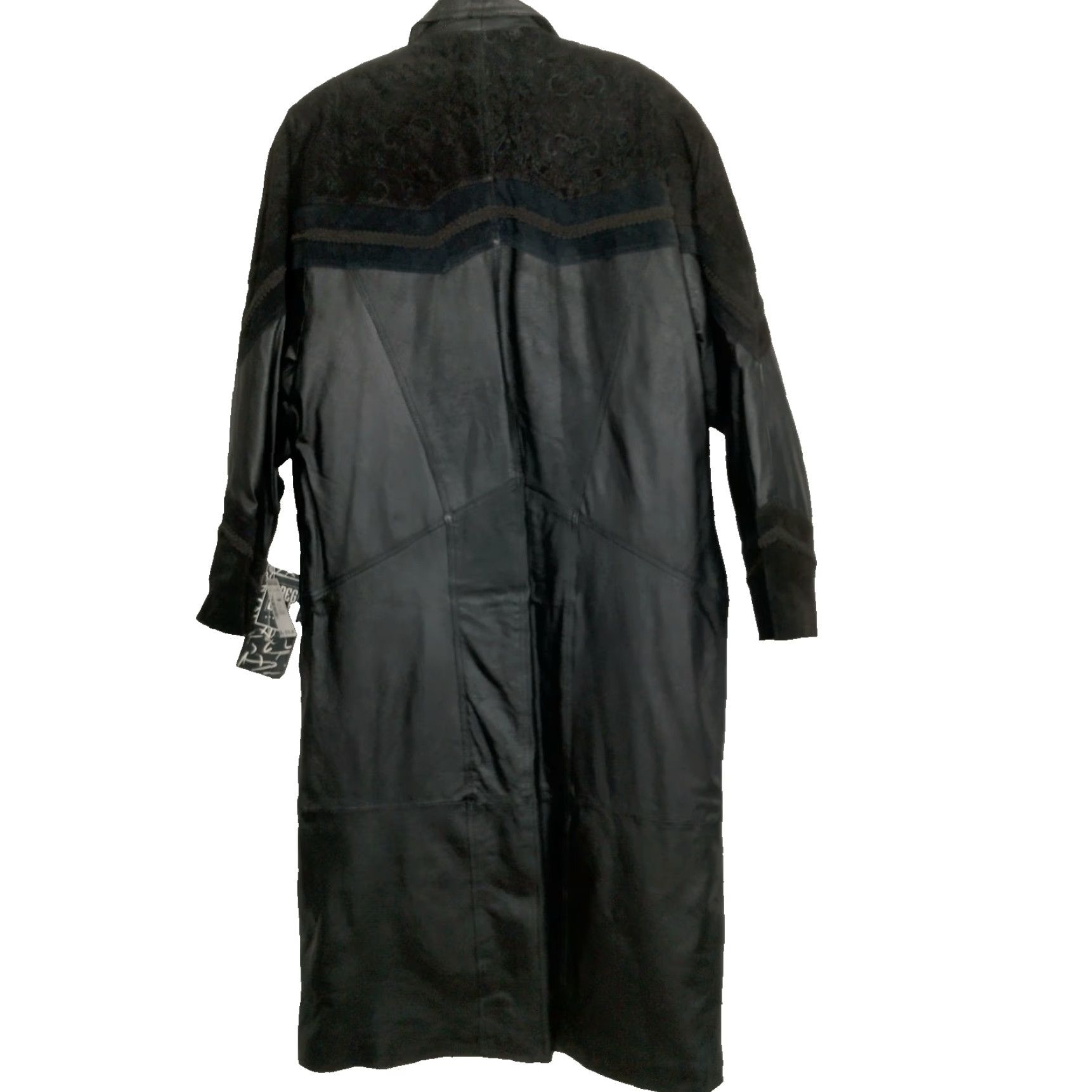 Bell VINTAGE Greg Bell Leather Trench Coat Women L Matrix Button NEW READ Coat Size L / US 10 / IT 46 - 2 Thumbnail