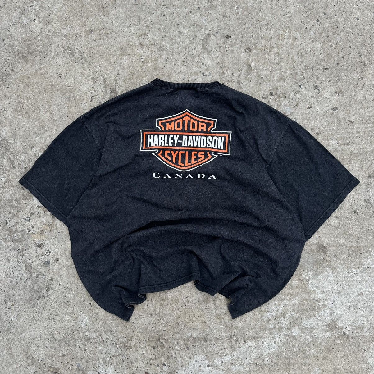 Harley Davidson VTG Harley Davidson Motorcycle T-shirts Big Logo Canada 2001 Size US XL / EU 56 / 4 - 2 Thumbnail