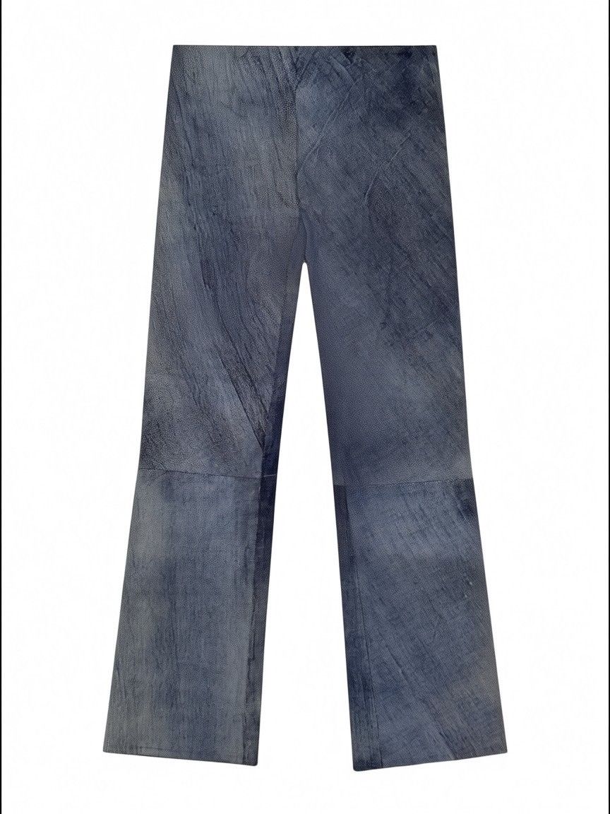 Chrome Hearts Chrome Hearts Blue Leather Pants Size 25" / US 0 / IT 36 - 2 Thumbnail