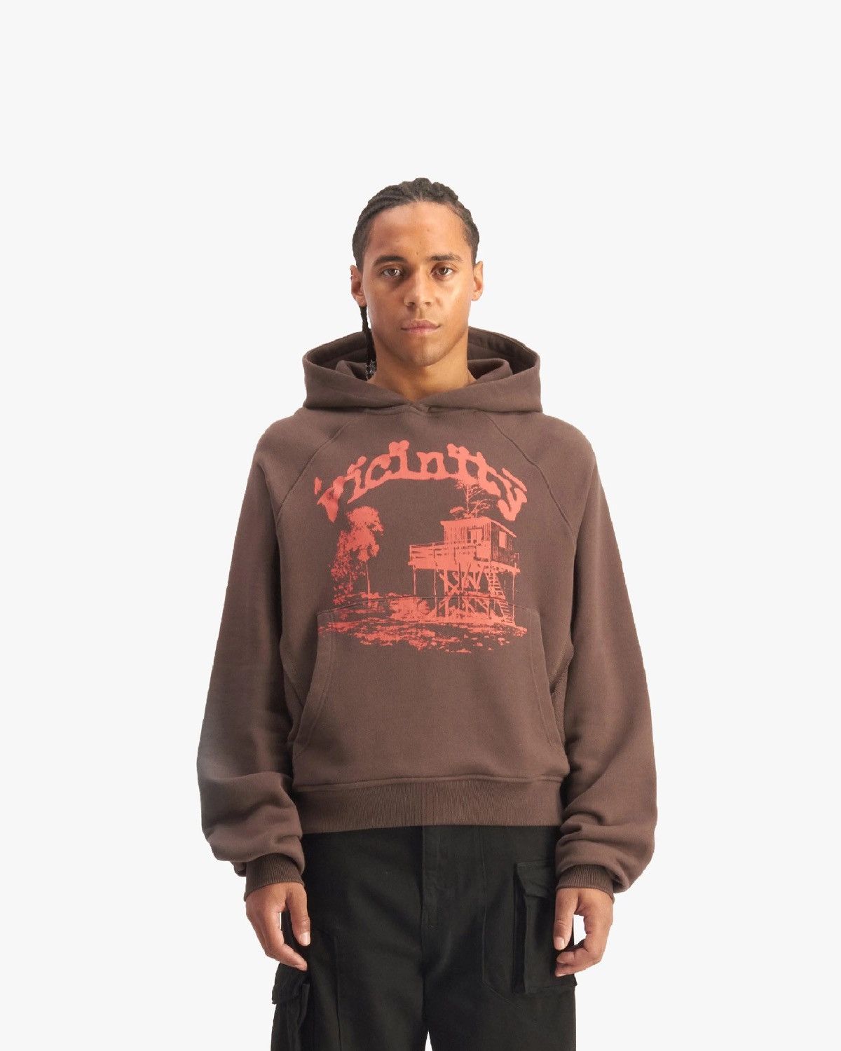 Designer × Vintage Vicinity Shooting House Brown Boxy Fit Hoodie Size US S / EU 44-46 / 1 - 1 Thumbnail