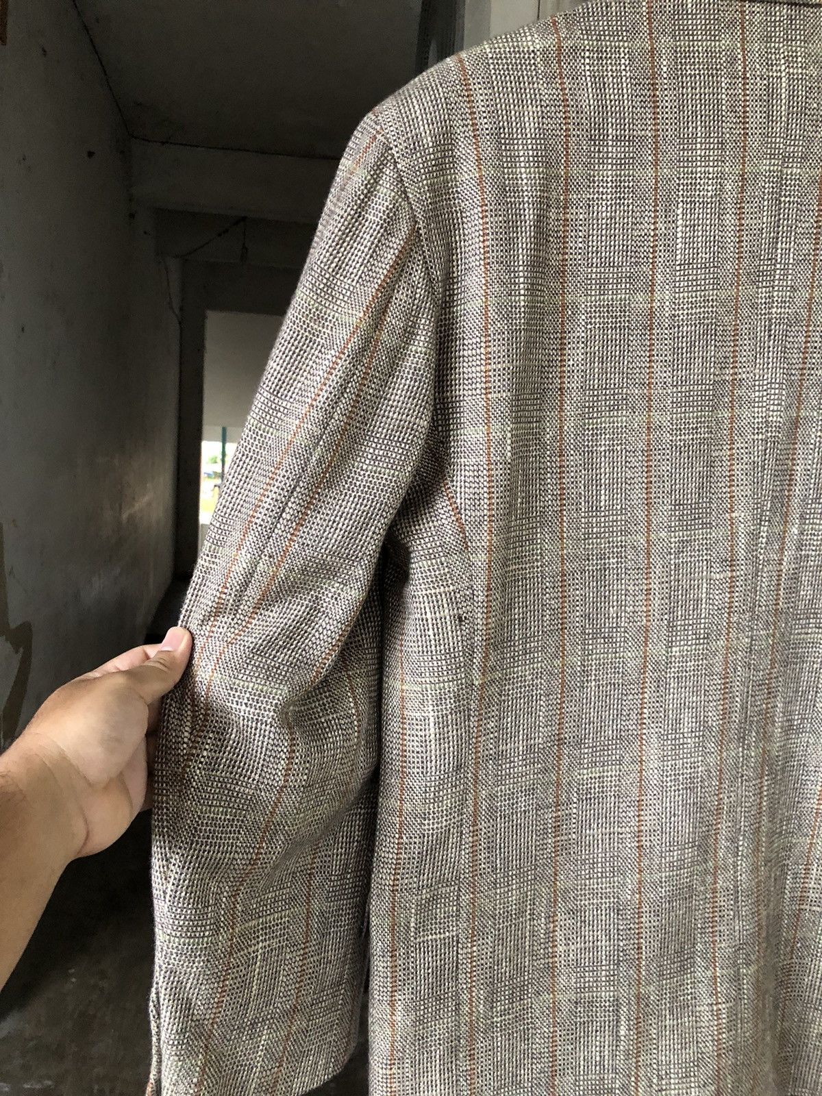 Issey Miyake Vintage Issey Miyake Tete Homme Tweed Wool Blend Silk Jacket Size US M / EU 48-50 / 2 - 13 Thumbnail