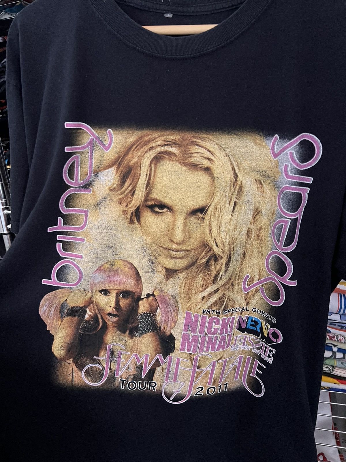 2011 Britney Spears Femme Fatale Nicky Minaj Band Tour Tee