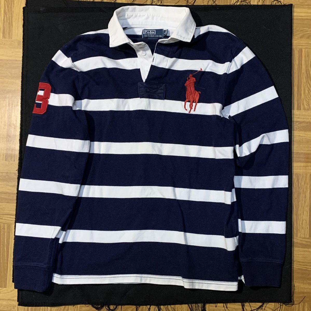 Polo Ralph Lauren × Vintage Vintage Polo Ralph Lauren Rugby Striped Size L Chief Keef Size US L / EU 52-54 / 3 - 3 Thumbnail