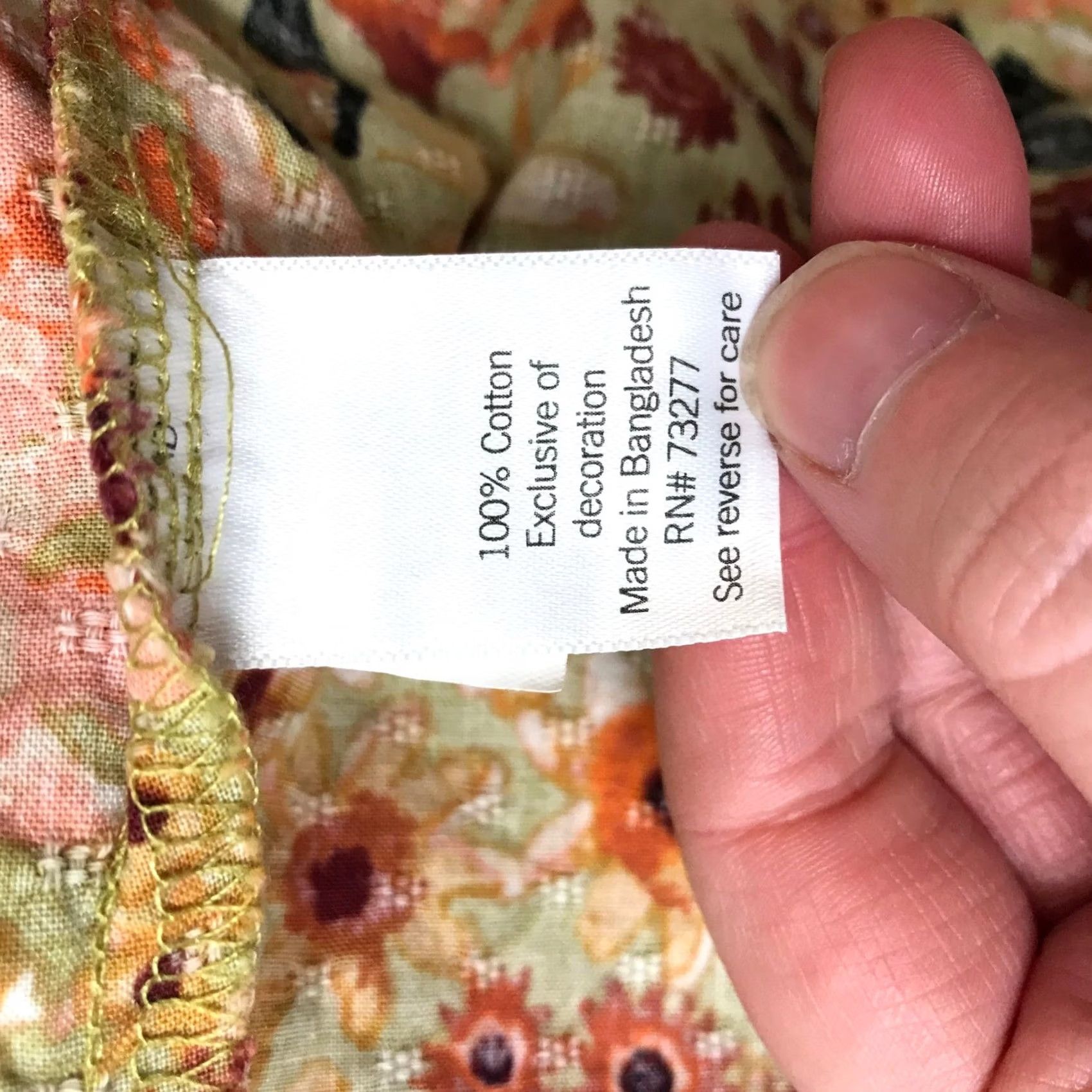 Vintage SONOMA Blouse Women XL Floral Print Smocked Neck Off Shoulder Long Sleeve Size XL / US 12-14 / IT 48-50 - 8 Thumbnail