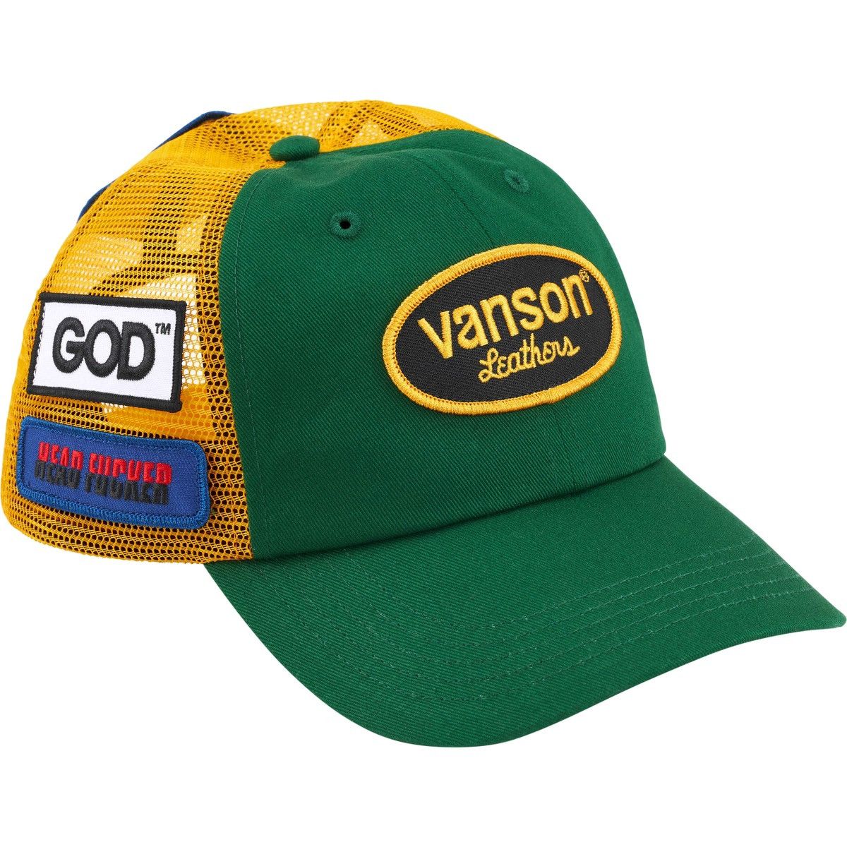 Hysteric Glamour × Supreme × Vanson Leathers Supreme Hysteric Glamour Mesh  Back 6-Panel FW24 Green | Grailed