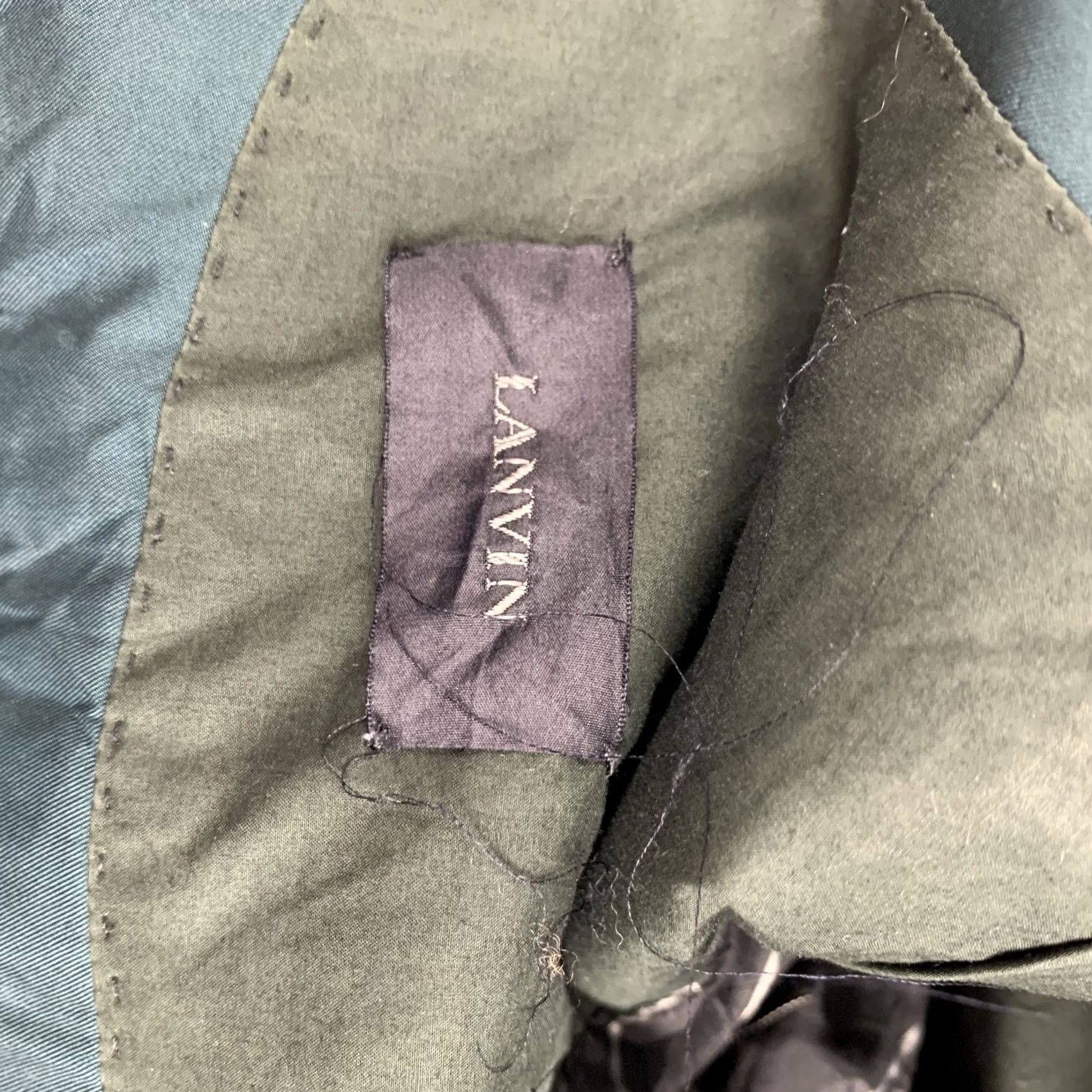 Lanvin LANVIN Sport Coat Size 42 Regular Emerald Wrinkled Silk Notch Lapel Size US XS / EU 42 / 0 - 6 Thumbnail