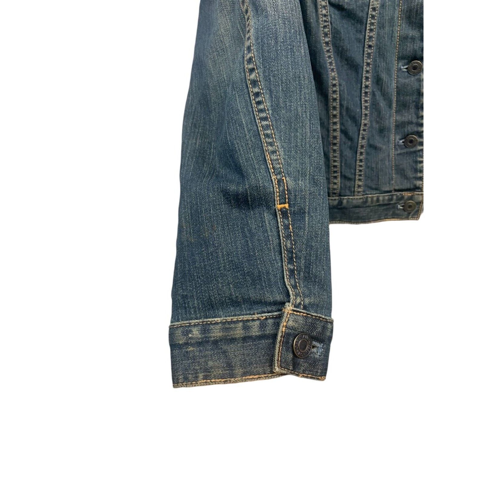 Gap GAP Stretch Denim Jean Jacket Thick Wool S Vintage Holiday Size S / US 4 / IT 40 - 4 Thumbnail